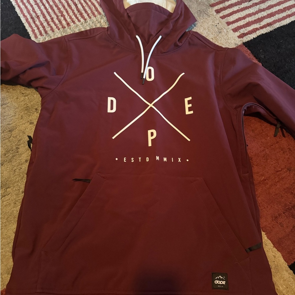 DOPE Men's Maroon Hoodie